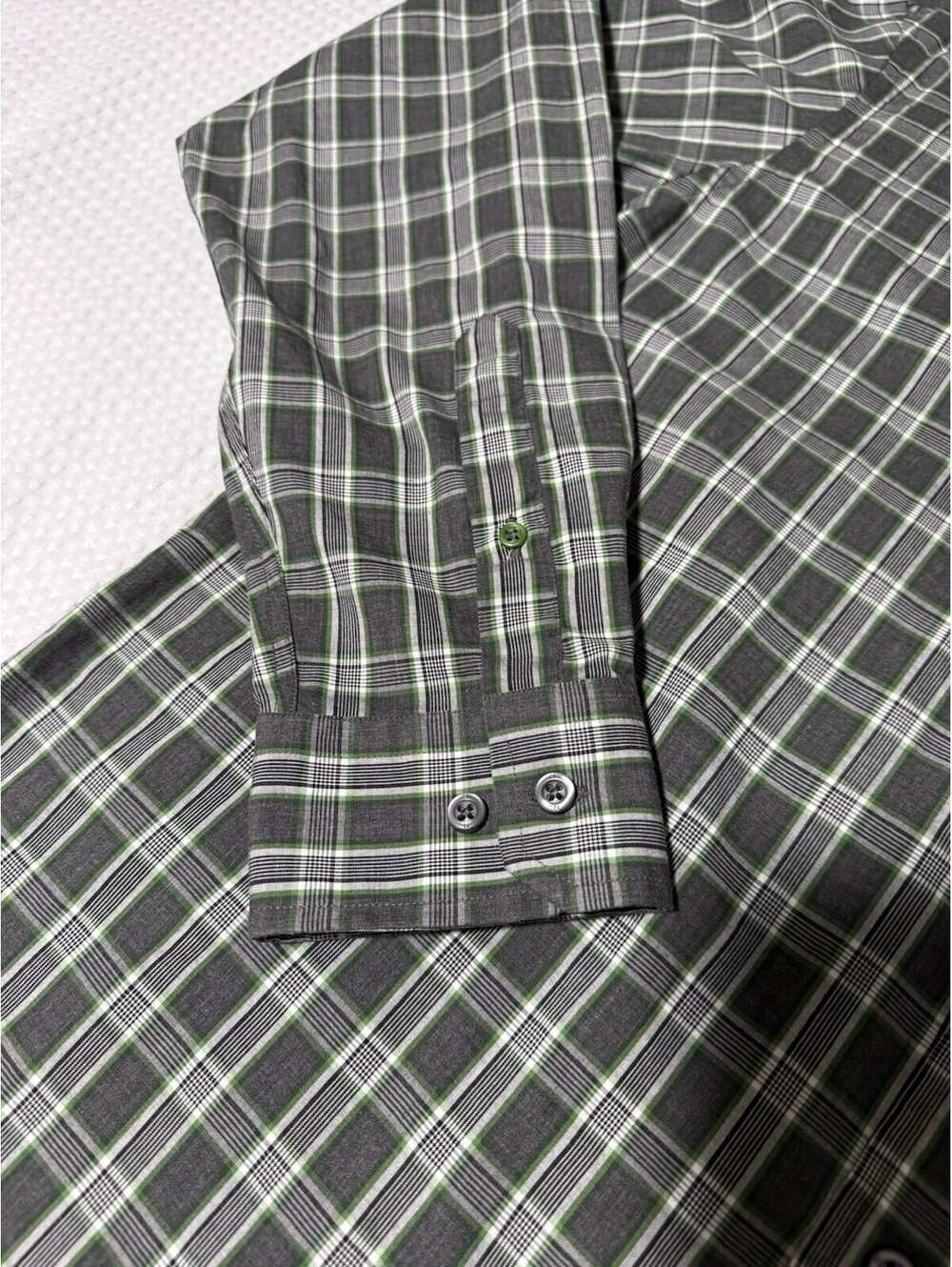 🎄Men’s Dress Shirt Nautica XL Long Sleeve Green Gray - Picture 3 of 12
